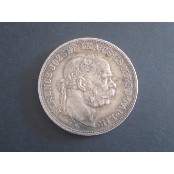 Magyarország 5 Korona 1909 KB ezüst patina XF