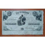 Hungary Kossuth 5 Forints 1852 VF