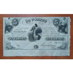 Hungary Kossuth 5 Forints 1852 VF