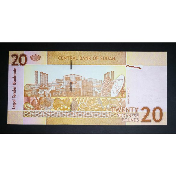Sudan 20 Pounds 2017 Unc