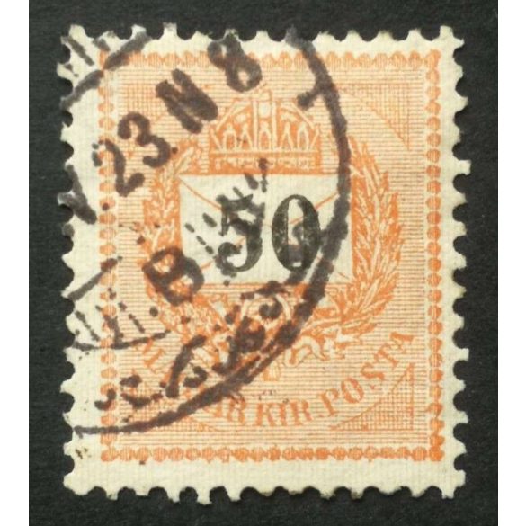 Hungary 1898 Letter, black cipher 50 kr. perf. 12 : 11 3/4 used