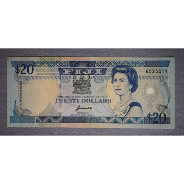 Fiji 20 Dollars 1992 aUnc