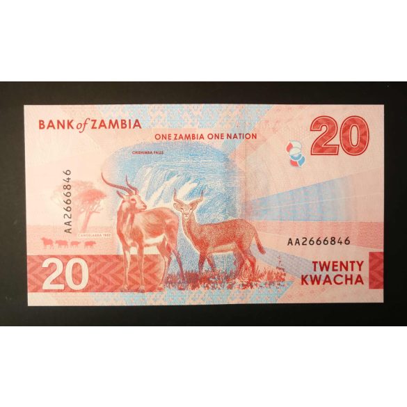 Zambia 20 Kwacha 2024 UNC 