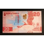 Zambia 20 Kwacha 2024 UNC 