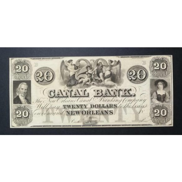 USA Louisiana, New Orleans 20 Dollars 1800s UNC-