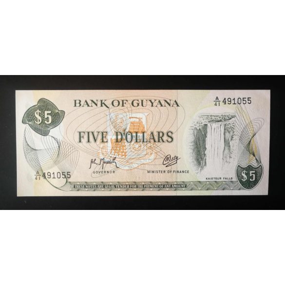 Guyana 5 Dollars 1992 UNC