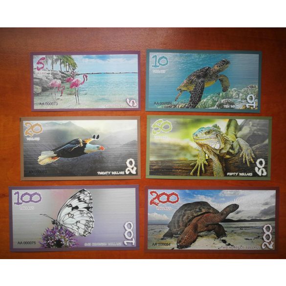 Aldabra-sziget 5, 10, 20, 50, 100, 200 Dollars 2019 UNC 