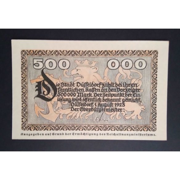 Germany 500000 Mark 1923 Unc Düsseldorf