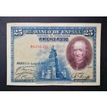Spain 25 Pesetas 1928 VF+