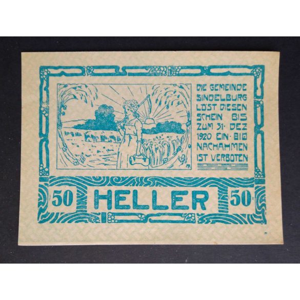 Austria 50 Heller Sindelburg 1920 aUnc+ 