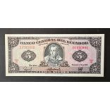 Ecuador 5 Sucres 1988 UNC