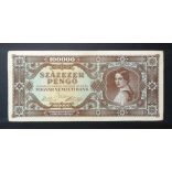 Hungary 100000 Pengő 1945 F+