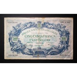 Belgium 500 Francs 100 Belgas 1942 F-