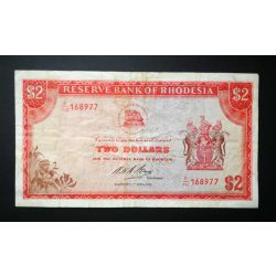 Rhodesia 2 Dollars 1975 F