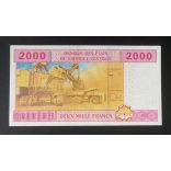 Közép-Afrikai Államok Kamerun 2000 Francs 2017 UNC