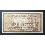 French Indochina 10 Cents 1939 VF