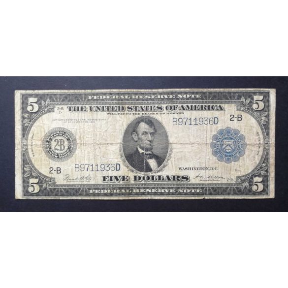 USA 5 Dollars New York 1914 F-