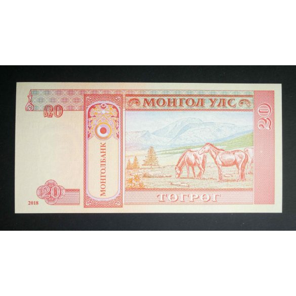 Mongólia 20 Tugrik 2018 Unc