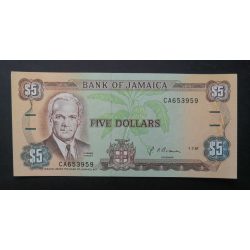 Jamaica 5 Dollars 1991 UNC