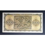 Greece 5000 Drachma 1943 F
