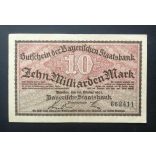 Germany 10 billion Mark 1923 F