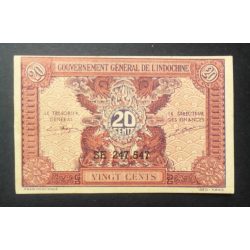 Francia Indokína 20 Cents 1942 Unc 