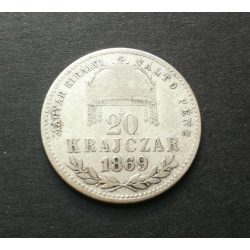 Magyarország 20 Krajczár 1869 KB ezüst 2,5 g