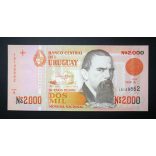 Uruguay 2000 Pesos 1989 UNC