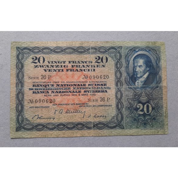 Switzerland 20 Francs 1950 VF-