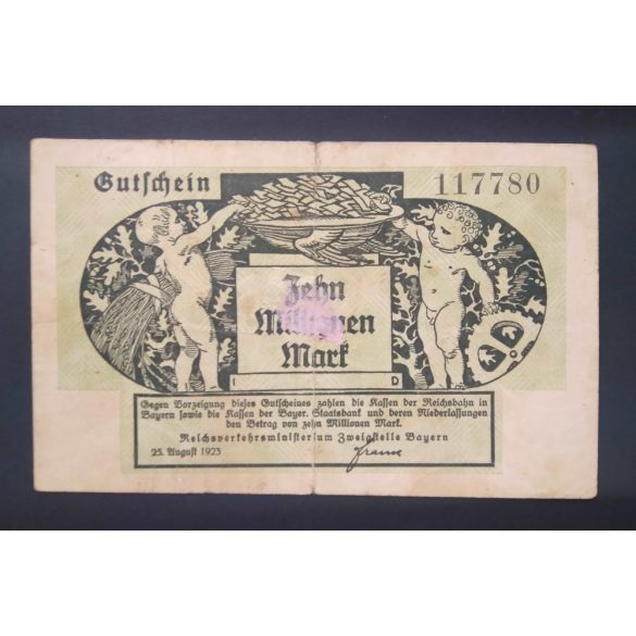 Germany 10 Million Mark 1923 F Munich