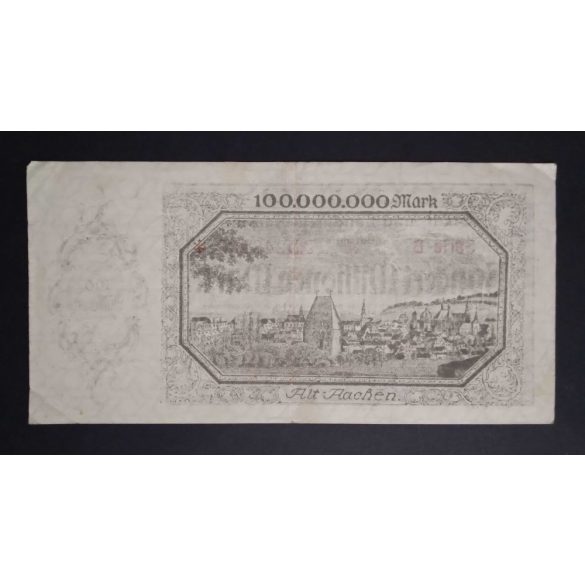 Germany 100 Million Mark Aachen 1923 VF 