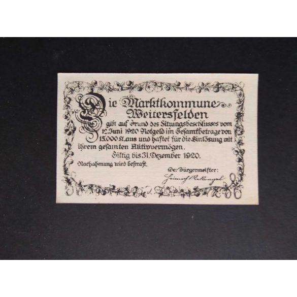 Austria 20 Heller 1920 Unc Weitersfelden 