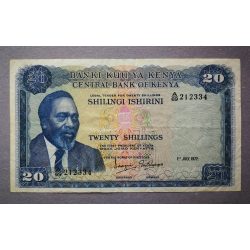 Kenya 20 Shillings 1972 F