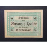 Austria 20 Heller 1920 Unc Senftenbach