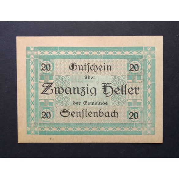 Ausztria 20 Heller 1920 Unc Senftenbach