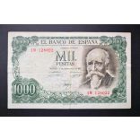 Spain 1000 Pesetas 1971 F