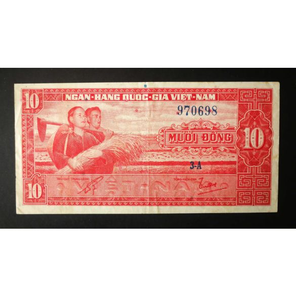 South Vietnam 10 Dong 1962 VF