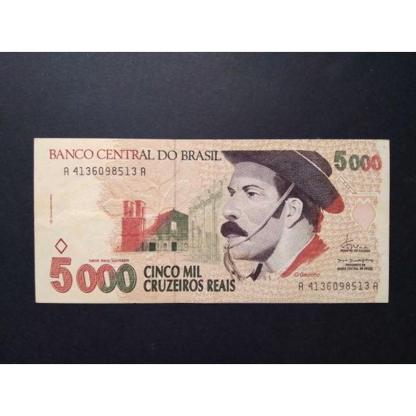 Brazília 5000 Cruzeiros 1993 VF