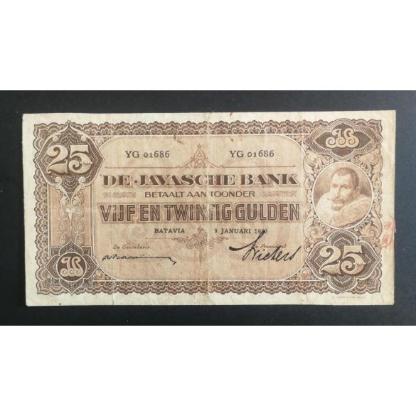 Holland India 25 Gulden 1930 F-