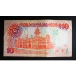 Malaysia 10 Ringgit 1989 F