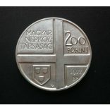 Magyarország 200 Forint 1977 UNC Mányoki Ádám emlékére ezüst 28,2 g 