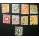 Hungary 1888 Letter, black cipher komplet set perf 11 1/2 used