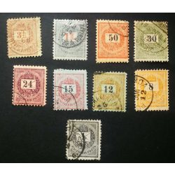   Hungary 1888 Letter, black cipher komplet set perf 11 1/2 used