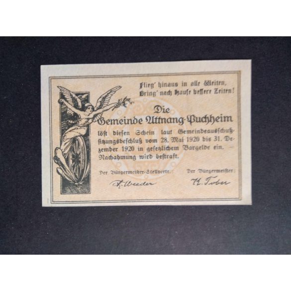 Austria 50 Heller 1920 Unc Attnang-Buchheim 
