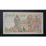 French West Africa 5 Francs 1949 F