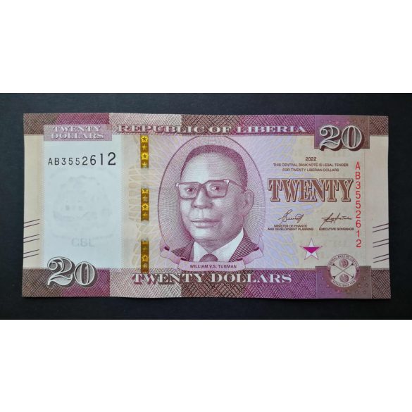Liberia 20 Dollars 2022 Unc