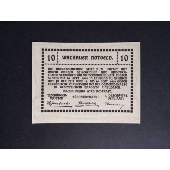 Austria 10 Heller 1920 Unc Spitz an der Donau, Arnsdorf