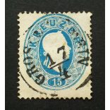 Magyarország 1861 Könyvnyomat 15 Kr. GROSSWARDEIN Nagyvárad