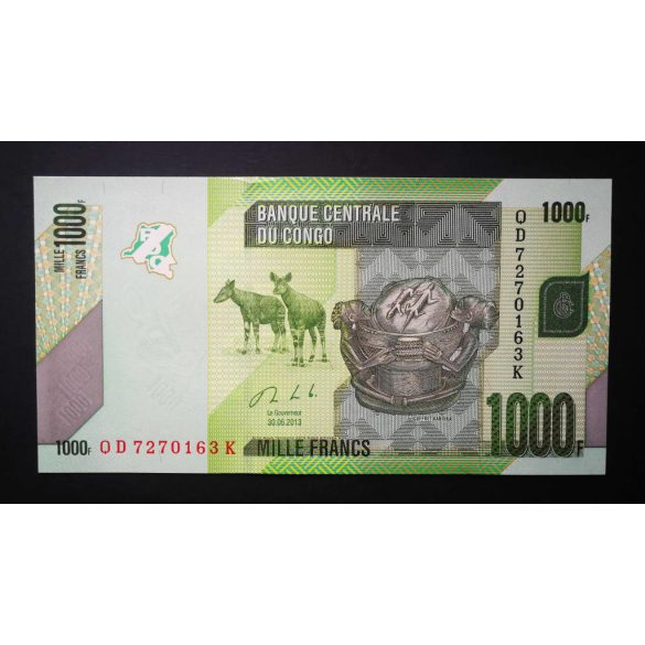 Congo 1000 Francs 2013 Unc