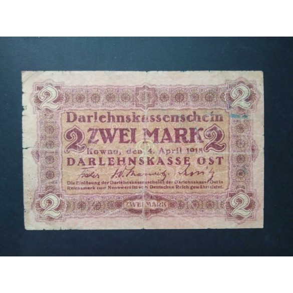 Germany 2 Mark Poland, Lithuania, Latvia occupation 1918 F-